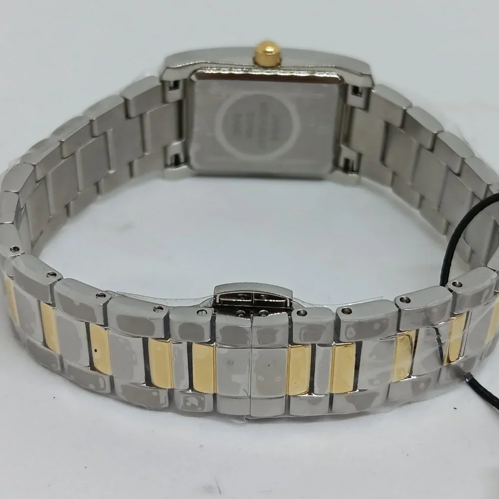 Bulova 98P230 Women's 21mm x 33mm Diamond Dial Two Tone S/Steel Tank Watch - Picture 6 of 11